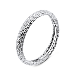 Unique Pattern Silver Ring NSR-837